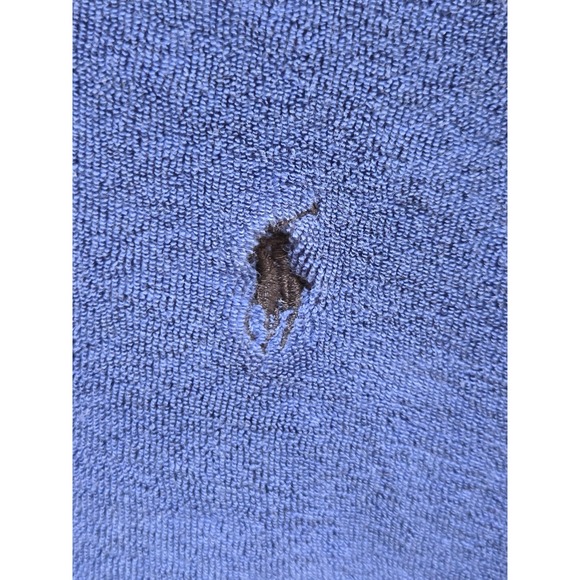 Polo By Ralph Lauren Polo Shirt Mens XL Blue Terry Cloth 100% Cotton Casual - Picture 4 of 7